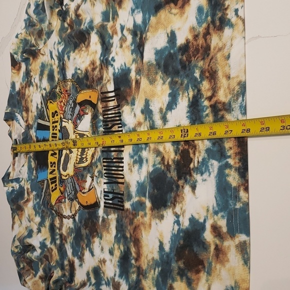 Guns N' Roses T-Shirt Tie Died Use Your Illusion 91 Men Large Camoflauge - Picture 9 of 9